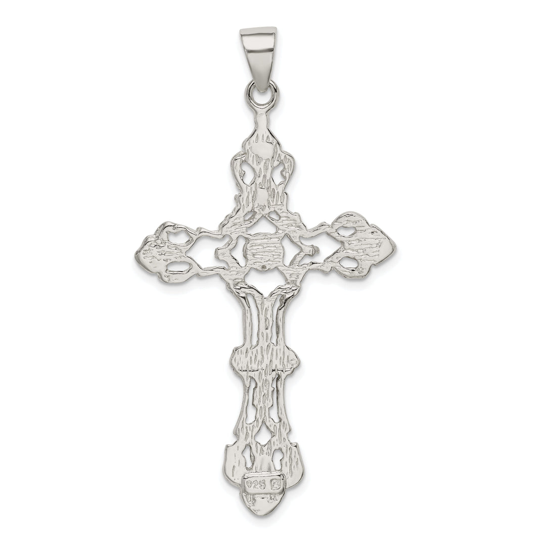 Sterling Silver Polished INRI Cross Pendant