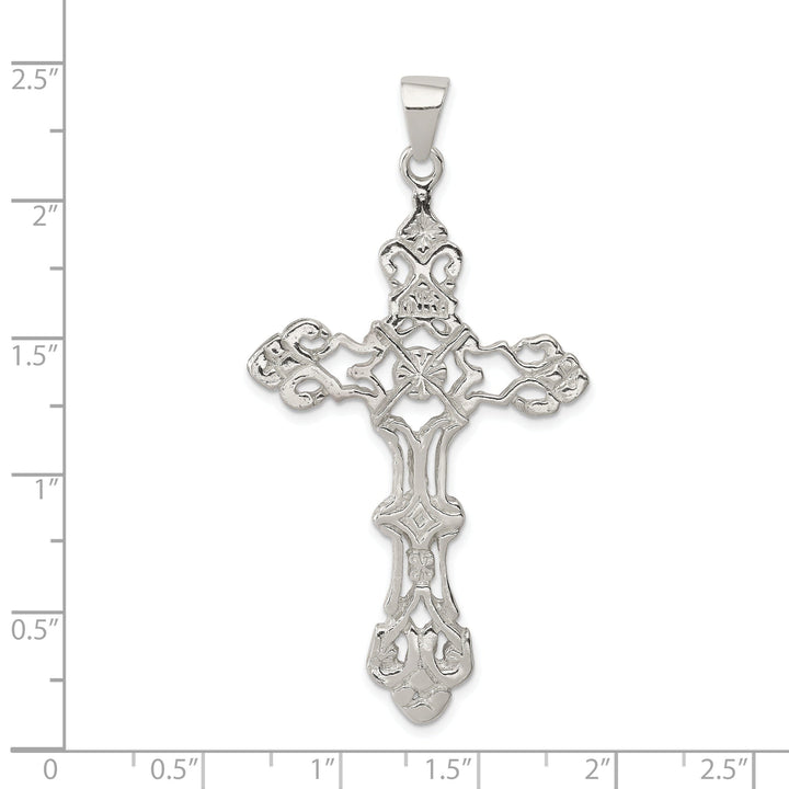 Sterling Silver Polished INRI Cross Pendant