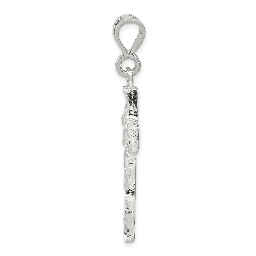 Sterling Silver Nugget Cross Pendant