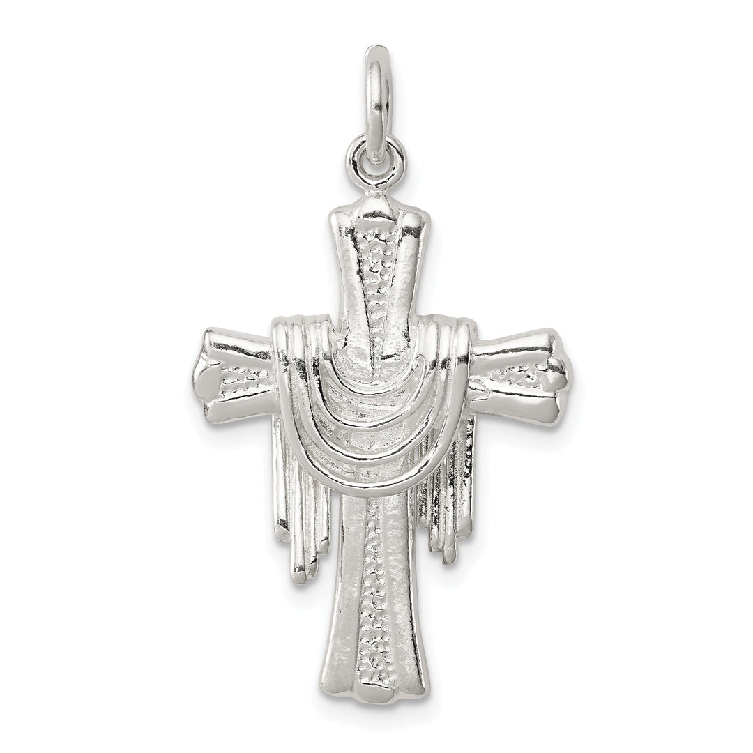 Sterling Silver Draped Cross Pendant