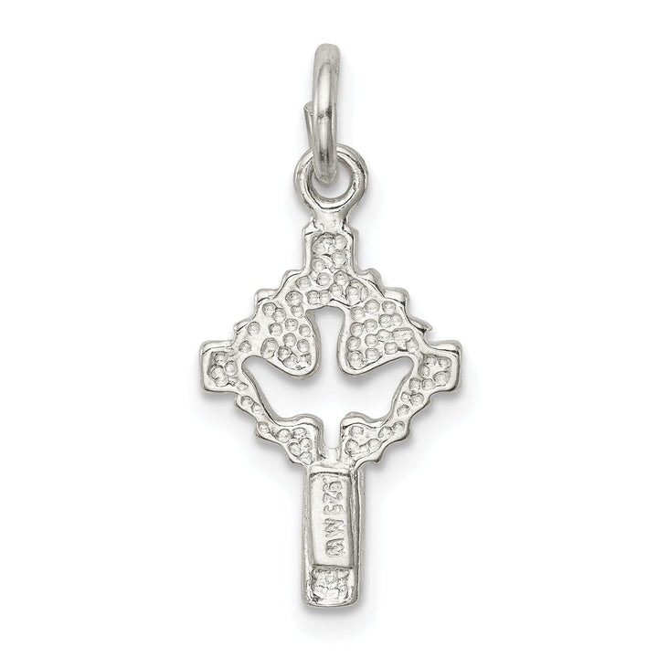 Sterling Silver Dove Cross Charm Pendant