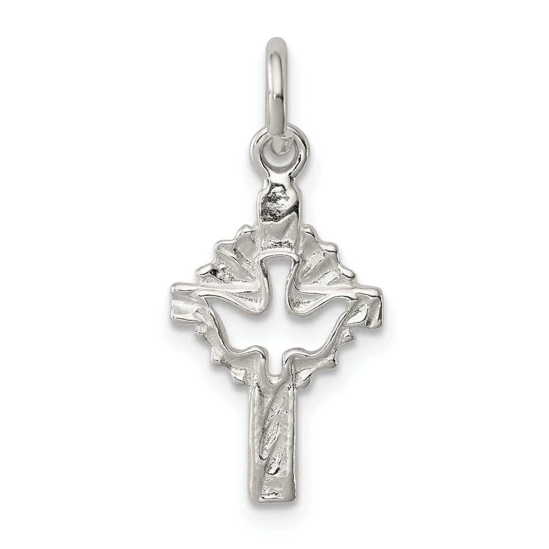 Sterling Silver Dove Cross Charm Pendant