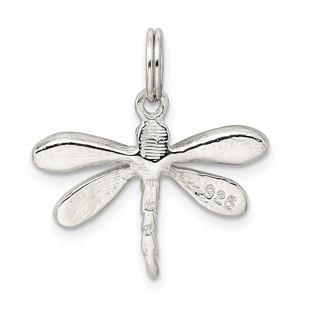 Silver Preciosa Crystal Dragonfly Charm