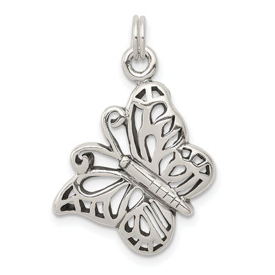 Sterling Silver Polish Antiqued Butterfly Charm at $ 19.99 only from Jewelryshopping.com