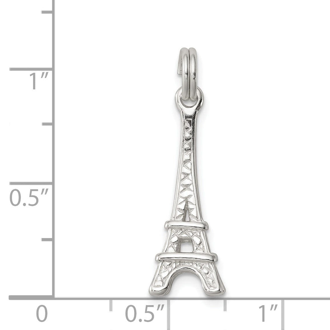 Sterling Silver Polished 3-D Eiffel Tower Charm