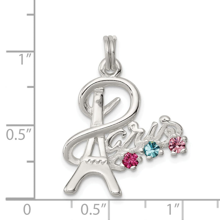 Silver Multicolor Preciosa Crystal Paris Charm