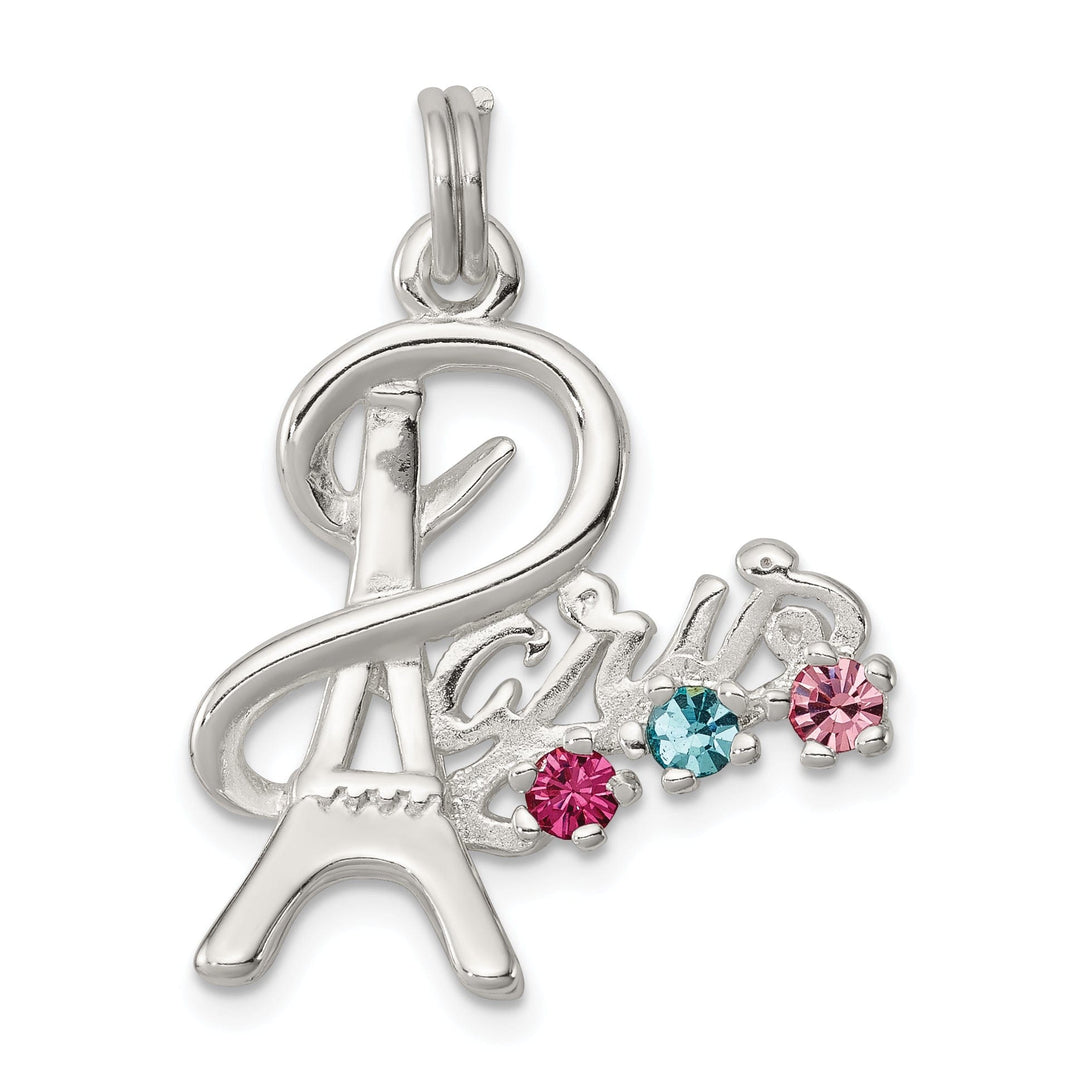 Silver Multicolor Preciosa Crystal Paris Charm