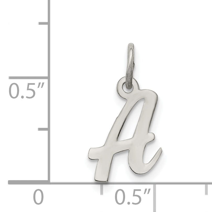 Sterling Silver Small Script Initial A Charm