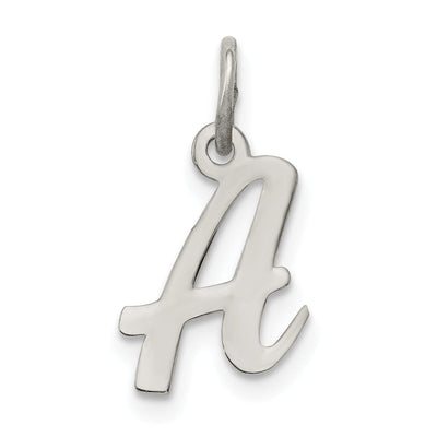 Sterling Silver Small Script Initial A Charm at $ 6.45 only from Jewelryshopping.com