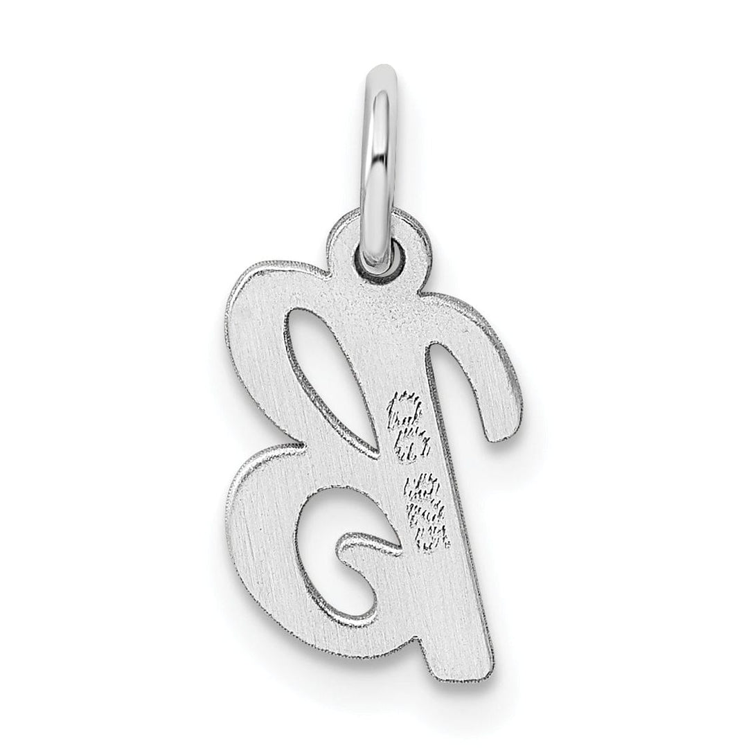 Sterling Silver Small Script Initial B Charm