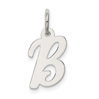 Sterling Silver Small Script Initial B Charm at $ 6.53 only from Jewelryshopping.com