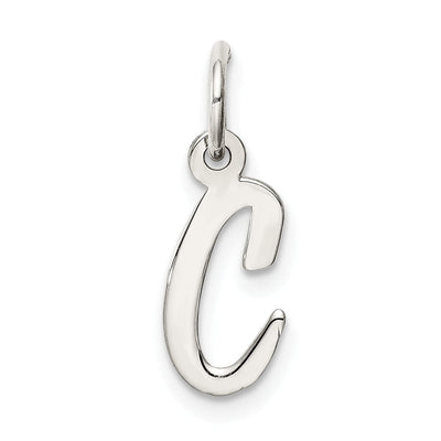 Sterling Silver Small Script Initial C Charm at $ 6.38 only from Jewelryshopping.com