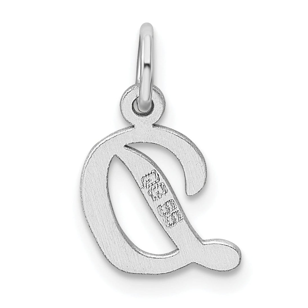 Sterling Silver Small Script Initial D Charm