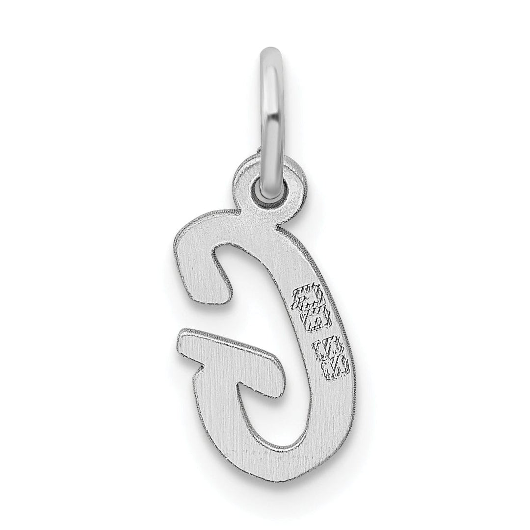 Sterling Silver Small Script Initial G Charm