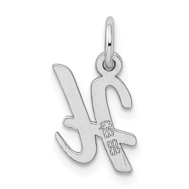 Sterling Silver Small Script Initial H Charm