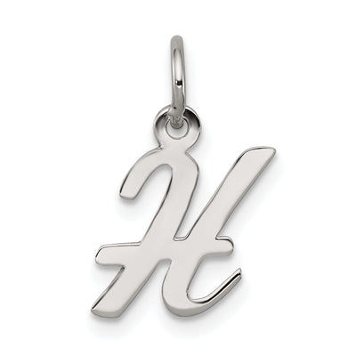 Sterling Silver Small Script Initial H Charm at $ 6.47 only from Jewelryshopping.com