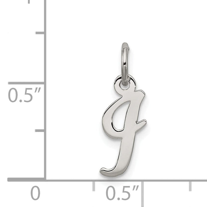 Sterling Silver Small Script Initial I Charm