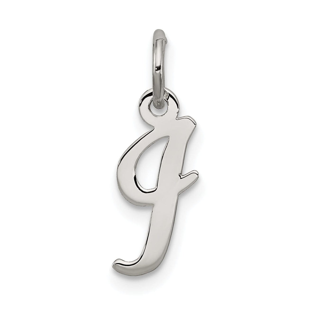 Sterling Silver Small Script Initial I Charm