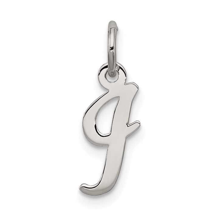 Sterling Silver Small Script Initial I Charm