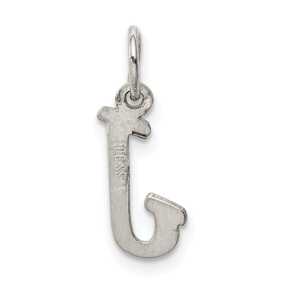 Sterling Silver Small Script Initial J Charm