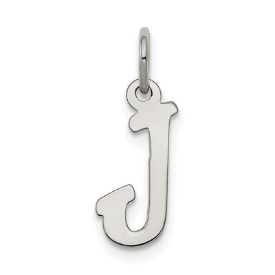 Sterling Silver Small Script Initial J Charm at $ 6.41 only from Jewelryshopping.com