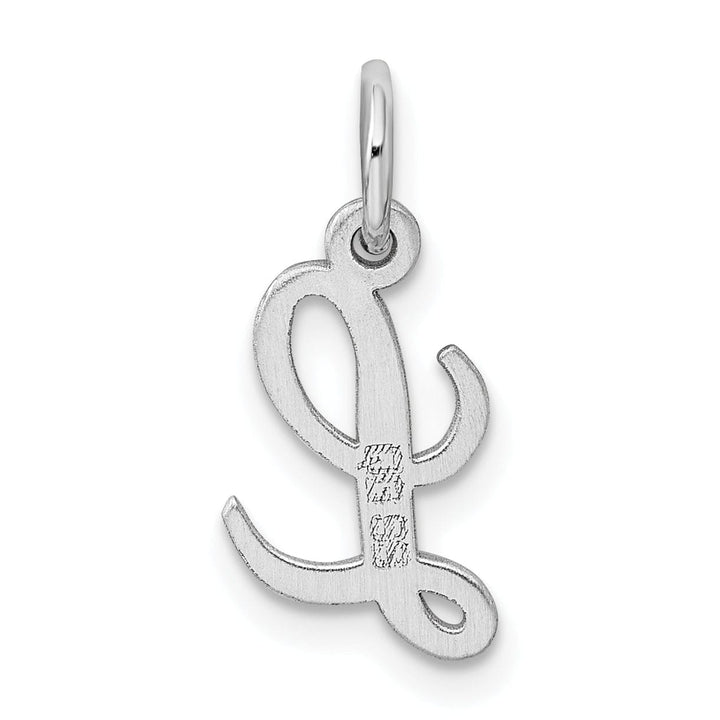 Sterling Silver Small Script Initial L Charm