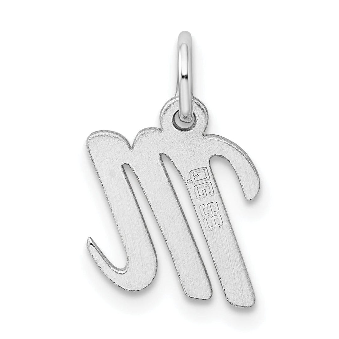 Sterling Silver Small Script Initial M Charm