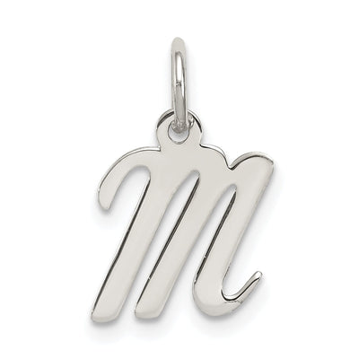 Sterling Silver Small Script Initial M Charm at $ 6.62 only from Jewelryshopping.com