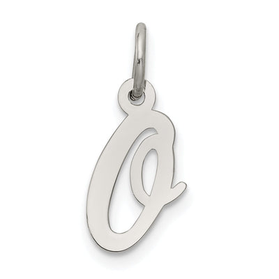 Sterling Silver Small Script Initial O Charm at $ 6.41 only from Jewelryshopping.com