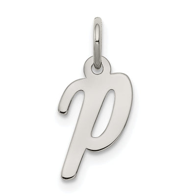 Sterling Silver Small Script Initial P Charm at $ 6.41 only from Jewelryshopping.com