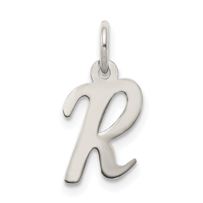 Sterling Silver Small Script Initial R Charm at $ 6.47 only from Jewelryshopping.com