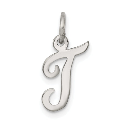Sterling Silver Small Script Initial T Charm at $ 6.41 only from Jewelryshopping.com
