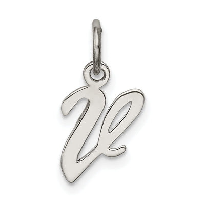 Sterling Silver Small Script Initial V Charm at $ 6.45 only from Jewelryshopping.com