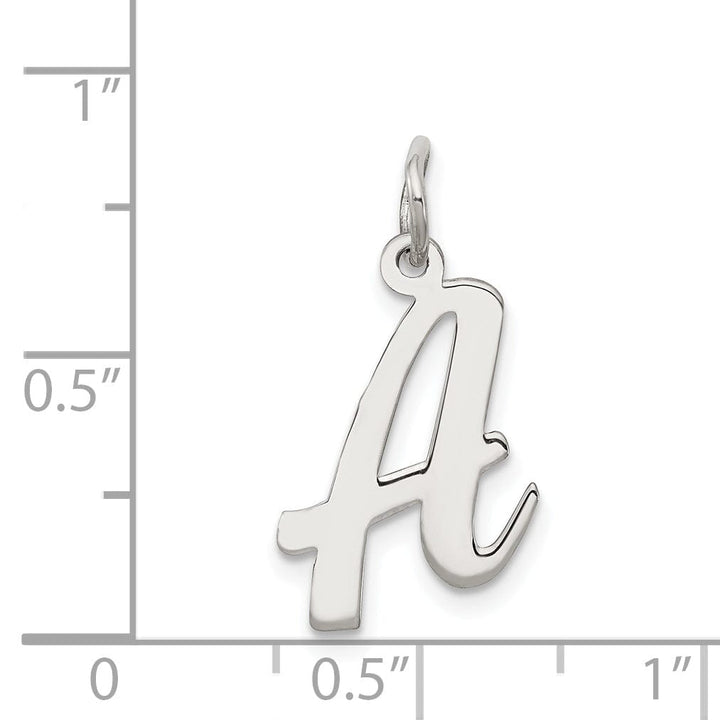 Sterling Silver Medium Script Initial A Charm