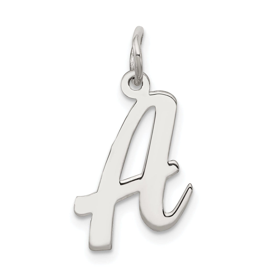 Sterling Silver Medium Script Initial A Charm