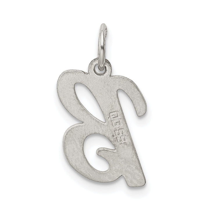 Sterling Silver Medium Script Initial B Charm