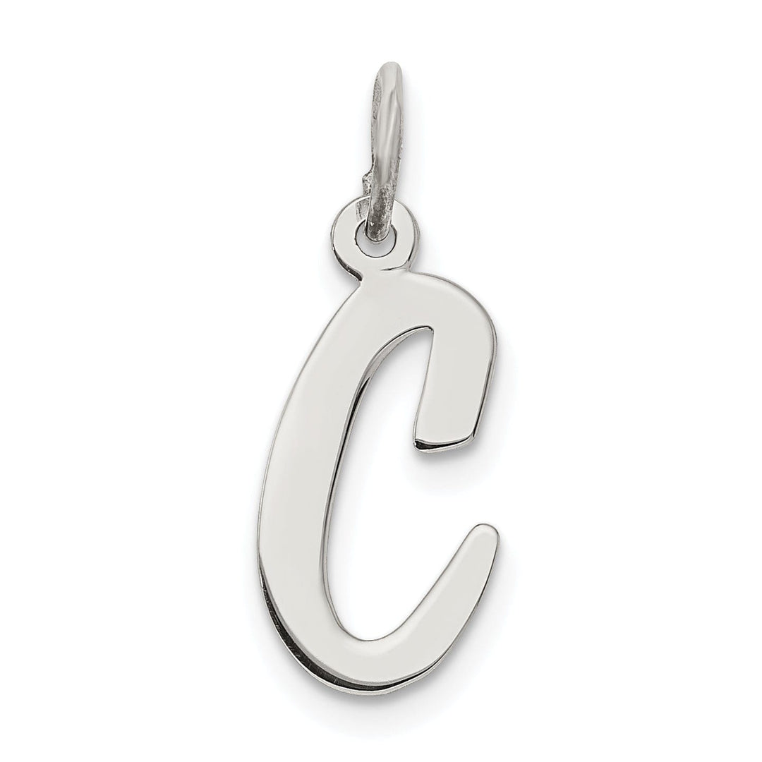 Sterling Silver Medium Script Initial C Charm