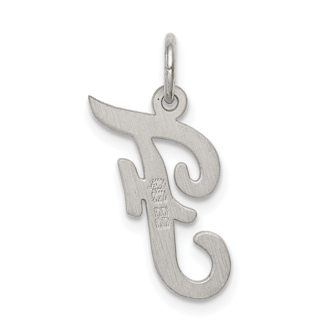 Sterling Silver Medium Script Initial F Charm