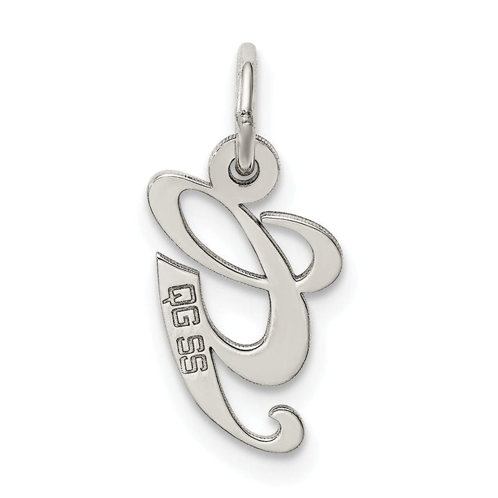 Sterling Silver Medium Script Initial G Charm