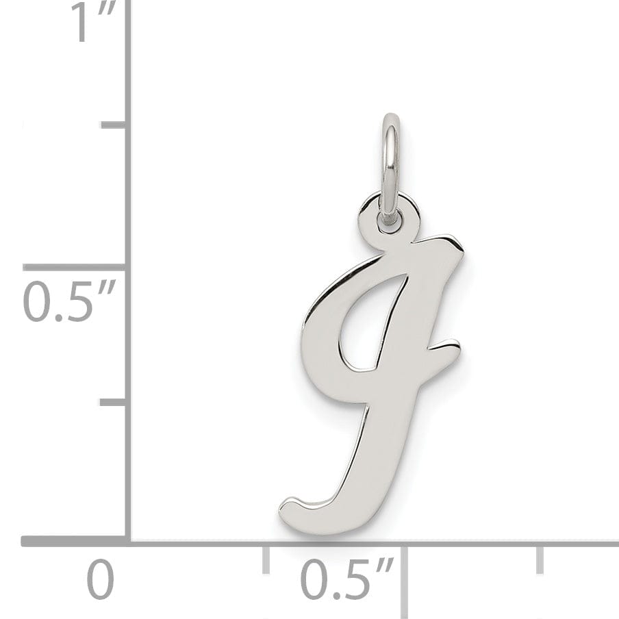 Sterling Silver Medium Script Initial I Charm