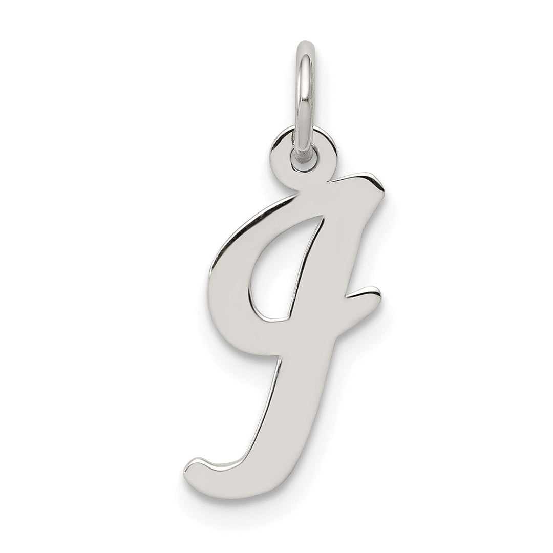 Sterling Silver Medium Script Initial I Charm