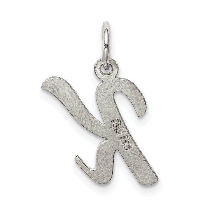 Sterling Silver Medium Script Initial K Charm