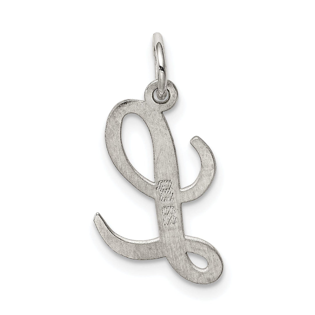 Sterling Silver Medium Script Initial L Charm