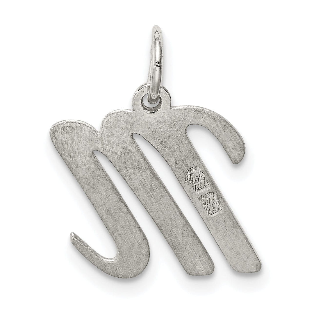 Sterling Silver Medium Script Initial M Charm