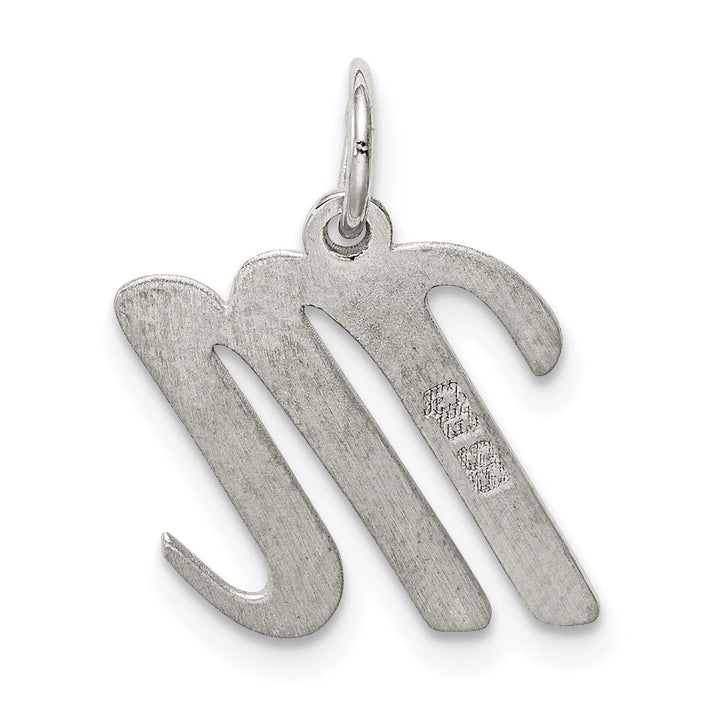 Sterling Silver Medium Script Initial M Charm