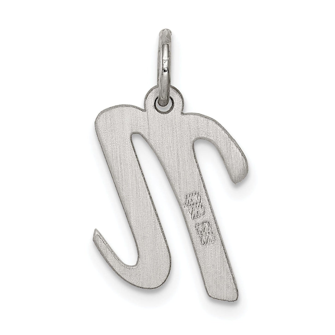 Sterling Silver Medium Script Initial N Charm