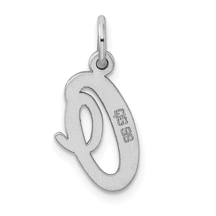 Sterling Silver Medium Script Initial O Charm