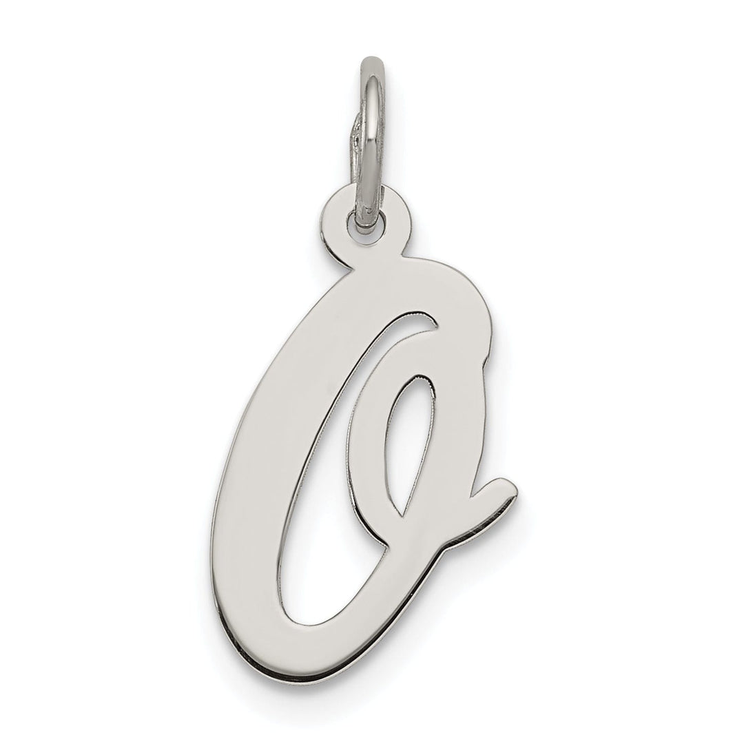 Sterling Silver Medium Script Initial O Charm