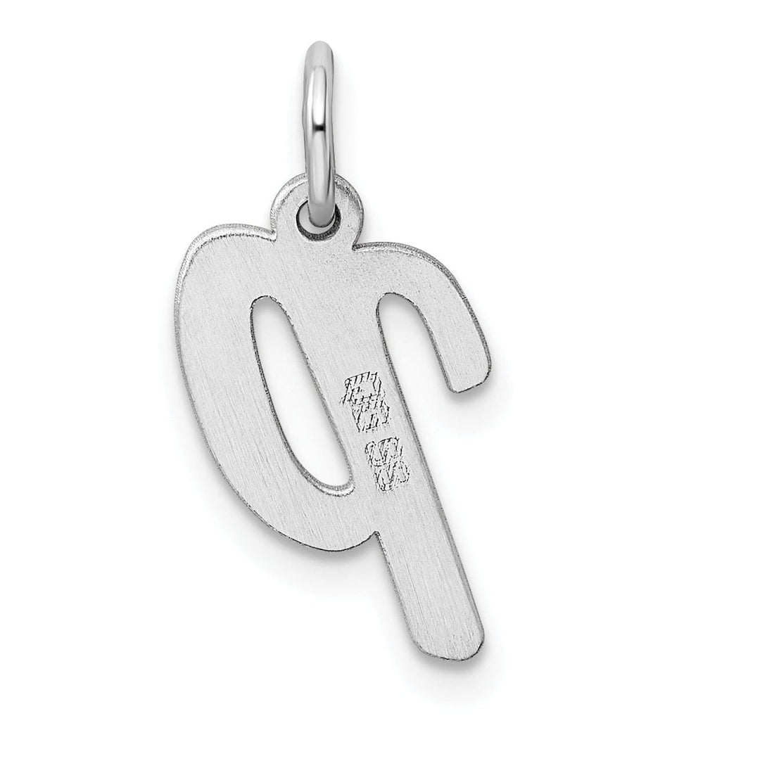 Sterling Silver Medium Script Initial P Charm