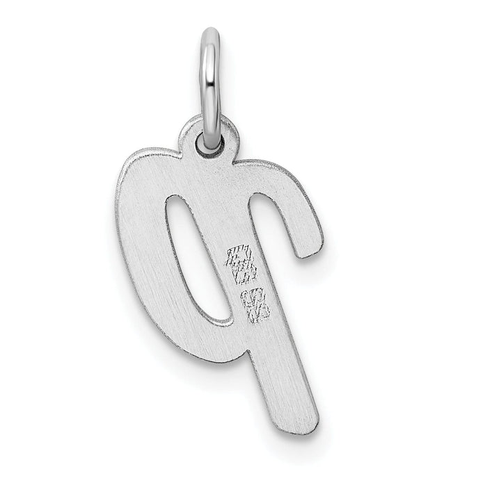 Sterling Silver Medium Script Initial P Charm